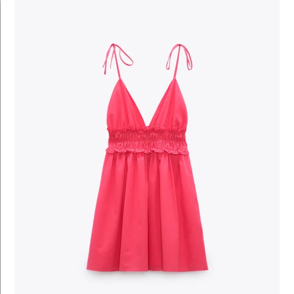 BNWT Zara Ruffle Mini Dress - Picture 1 of 10